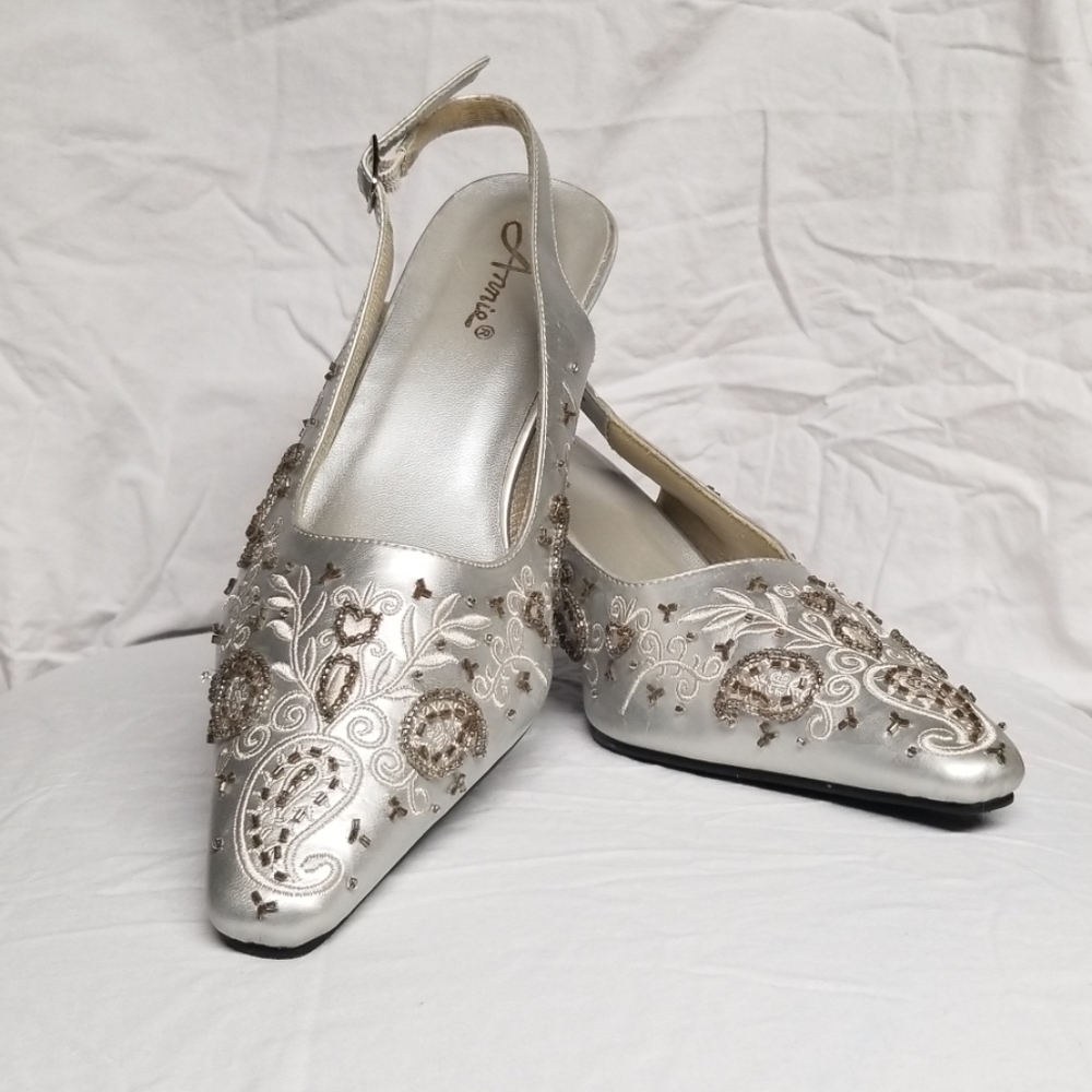 Annie Beaded Heels